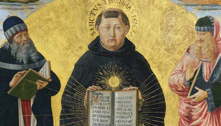 Fragmento de "El triunfo de Santo Tomás de Aquino" (1470), por Benozzo Gozzoli.