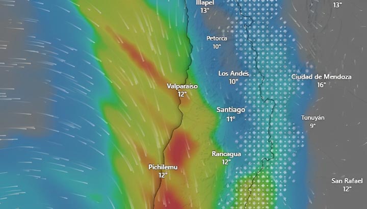 Hasta 30 milímetros de agua podría caer por sistema frontal que llegaría este fin de semana a la región.