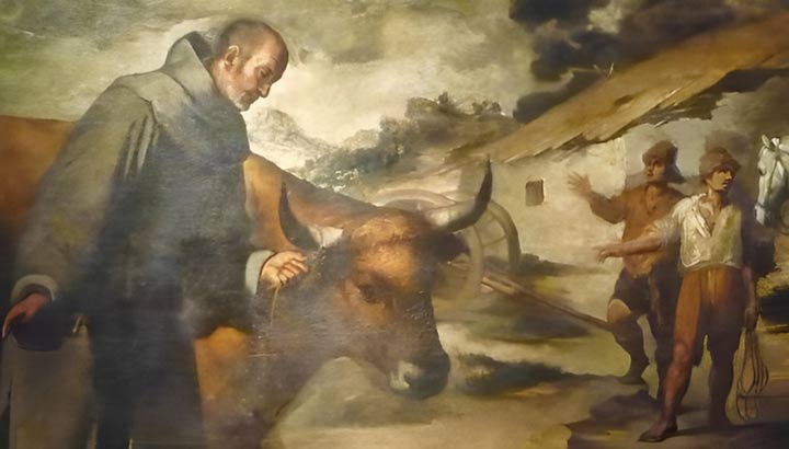 "San Francisco Solano y el toro" (1645), por Bartolomé Esteban Murillo.