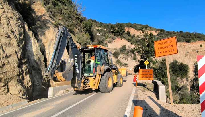 Ya iniciaron los trabajos de recuperación de la Cuesta Colliguay.