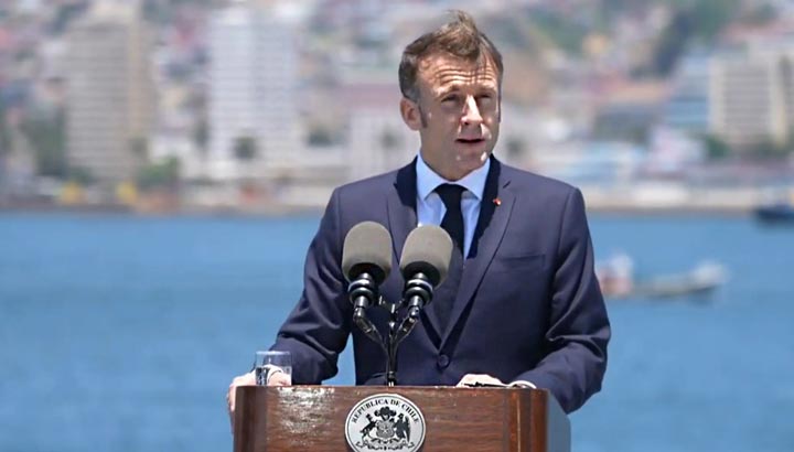 Presidente de Francia Emmanuel Macron anuncia apoyo para que Valparaíso sea sede de la Secretaría del Tratado de Alta Mar